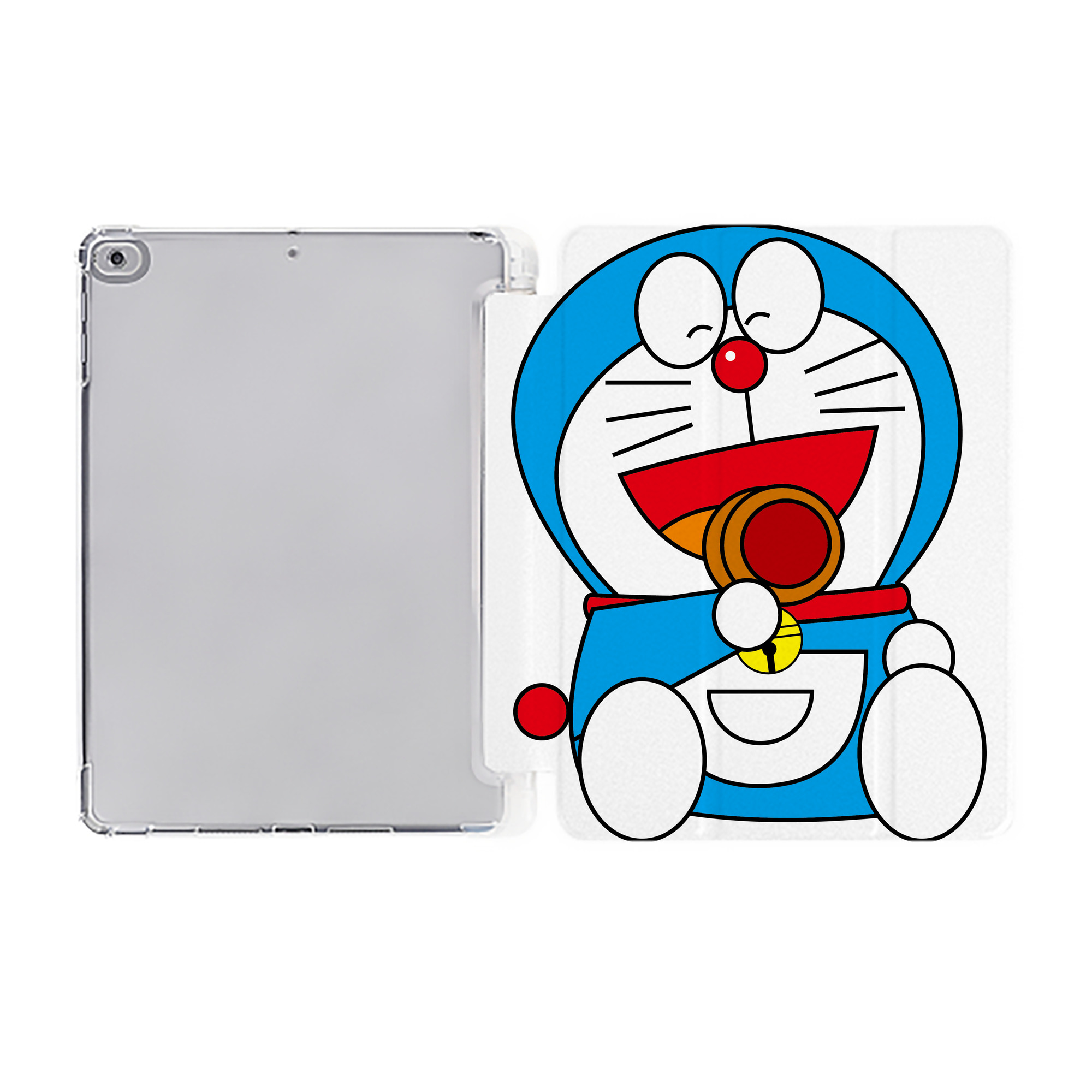 （画像用） ドラえもん Doraemon IPad ケース ペン収納付き 三つ折りスタンド PUレザー×シリコン 対応機種9.5/10.5/10.9インチ